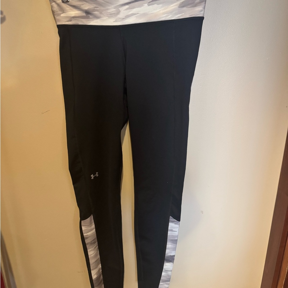 Under Armour Black and Gray ColdGear Leggings